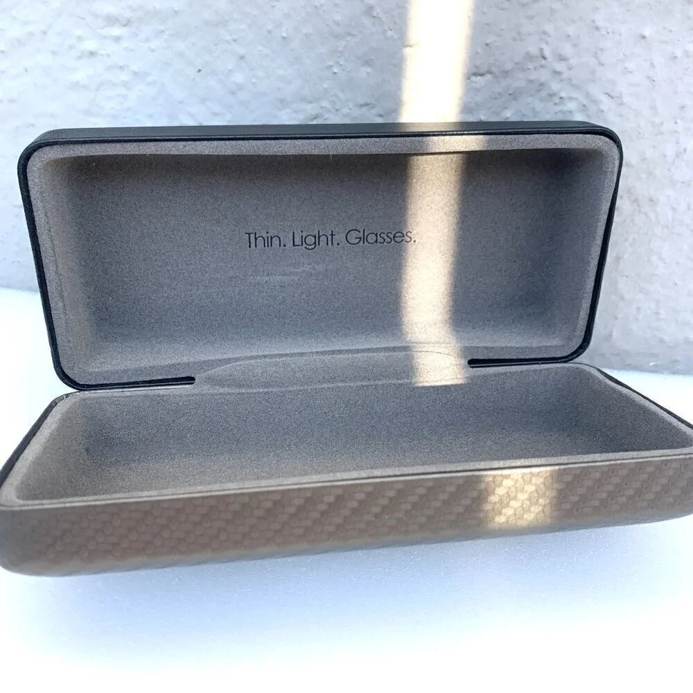 TLG Thin Light Glasses Protective Clamshell Case For Glasses Sunglasses Black
